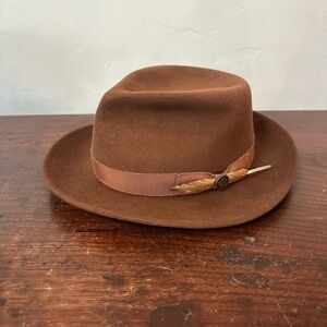 Goorin Bros Tan Wool Fedora - Large